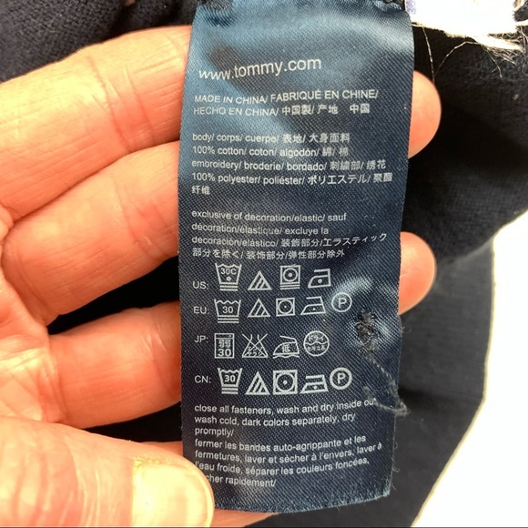 TOMMY Hilfiger Navy with Pink Polka Dots Cardigan - Picture 7 of 8